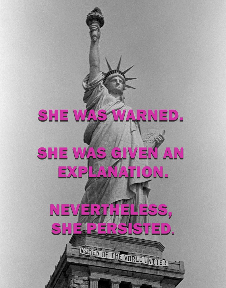 The Personal is Political — She Persisted Women's Right Poster 2017